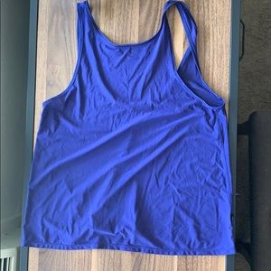 Dark purple mesh tank top
